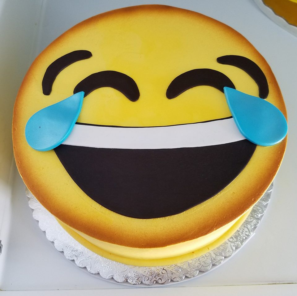Crying Laugh Emoji Cake