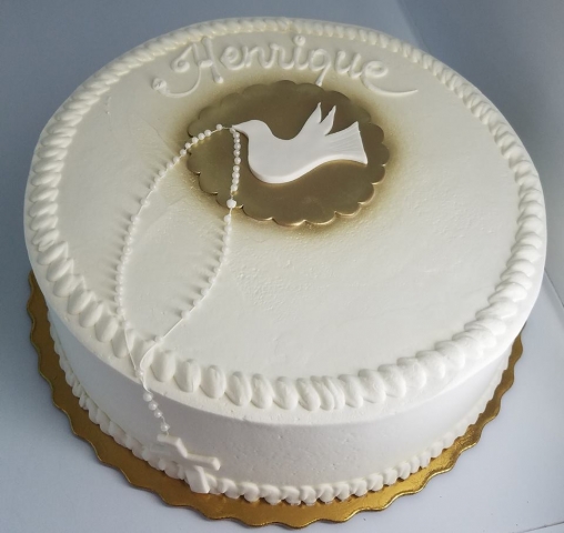 Dove and Rosary Cake