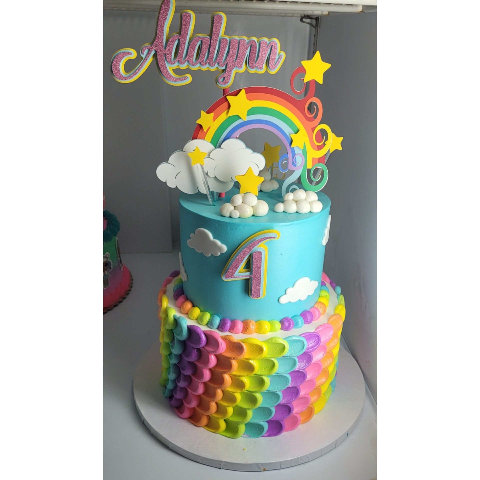 Rainbow theme cake - Pastel de arcoiris